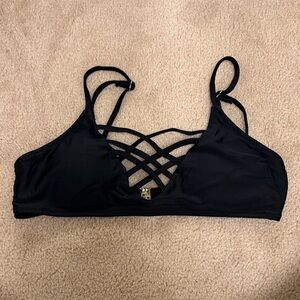 SHEIN Black Strappy Bikini Top